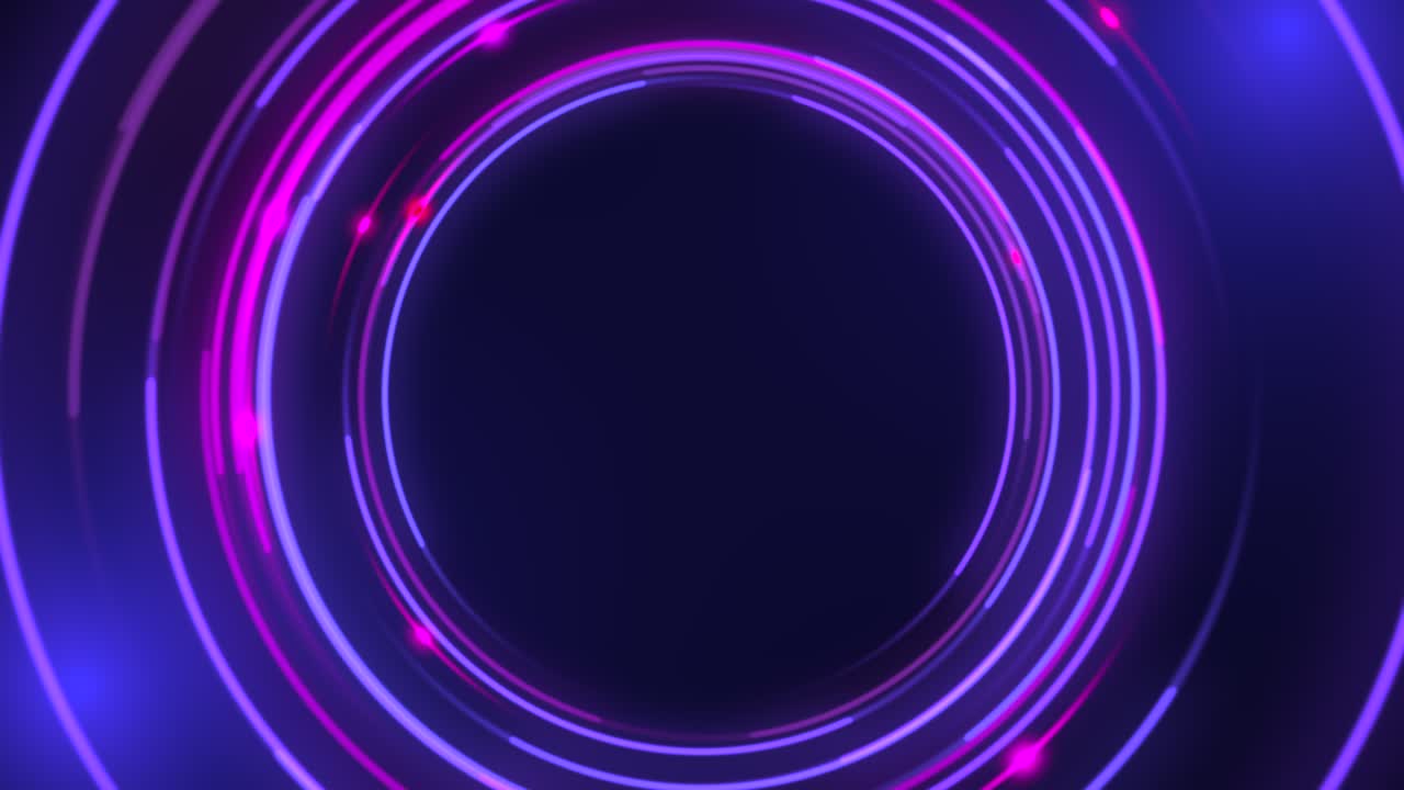 círculos azules y púrpuras de neón