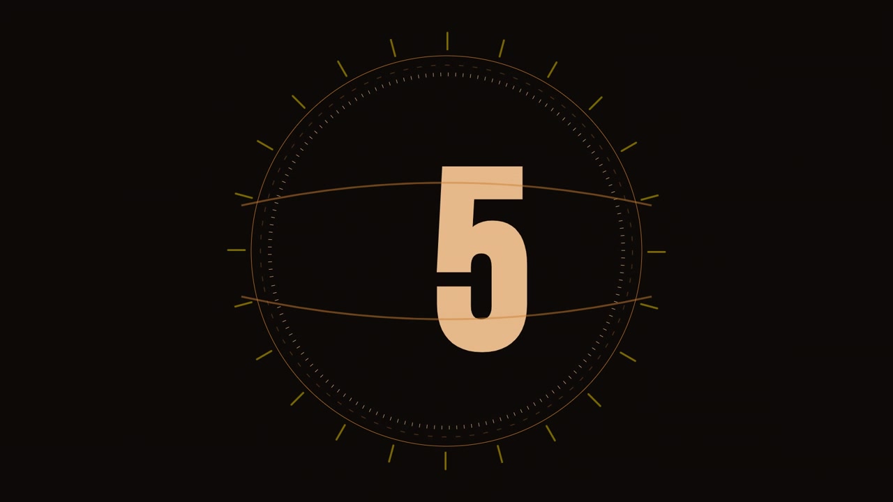 Digital Countdown Timer from Ten to Zero