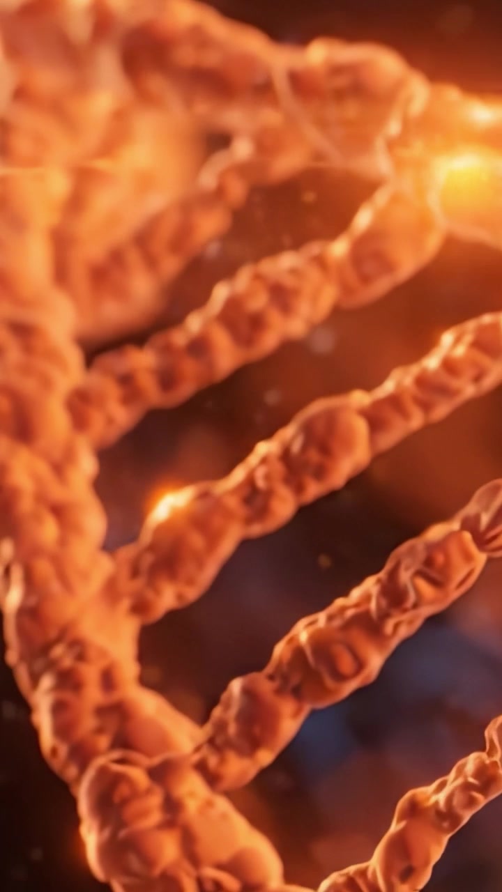 Explorando a Estrutura Complexa do DNA: Uma Visão em Close-Up da Hélice Torcida com Detalhes Intrincados de Sua Formação Molecular e Significado Biológico