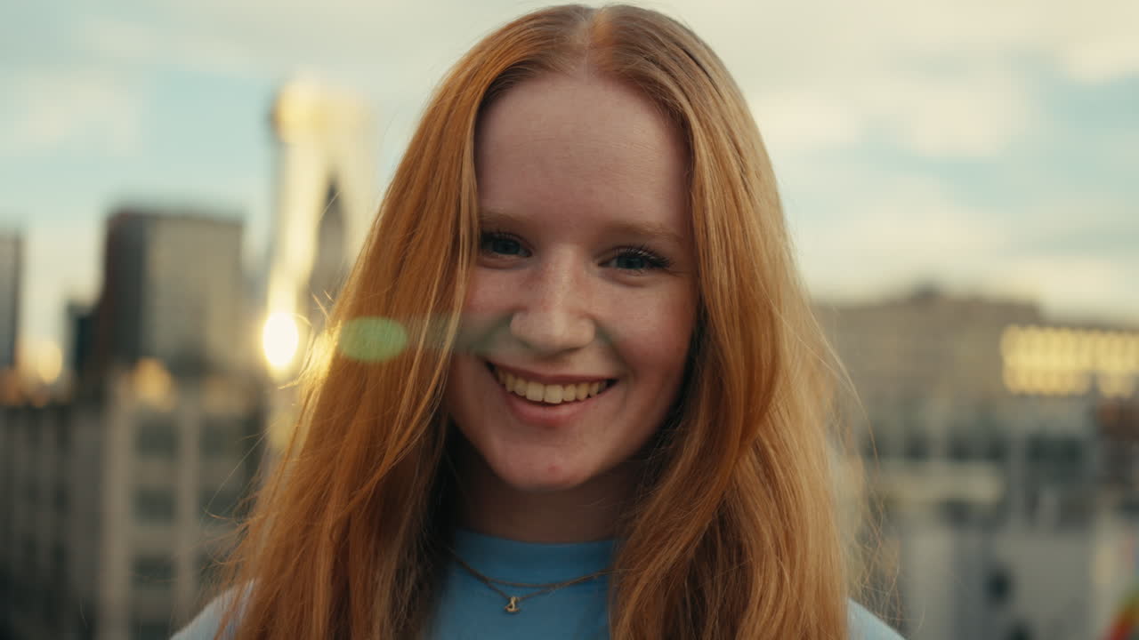 Portrait of a Smiling Redhead
