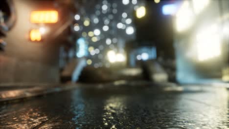 calles de la ciudad bajo la lluvia por la noche