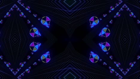 Neon Geometric Kaleidoscope Visuals