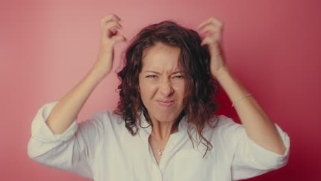 woman expressing frustration