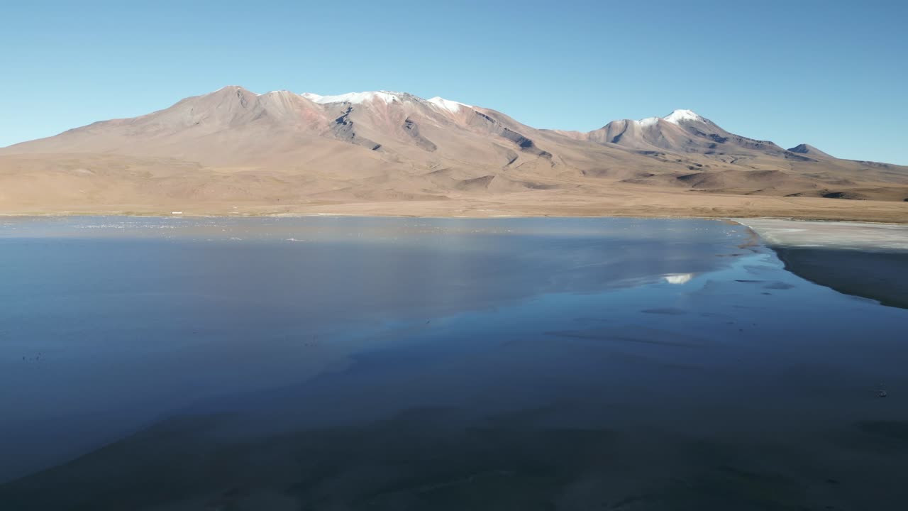 라구나 루트 볼리비아, 블루 워터 라군, 아타카마 사막의 고도 산, 초현실적인 아름다움, 여행 및 관광 라틴 아메리카의 탁 트인 풍경