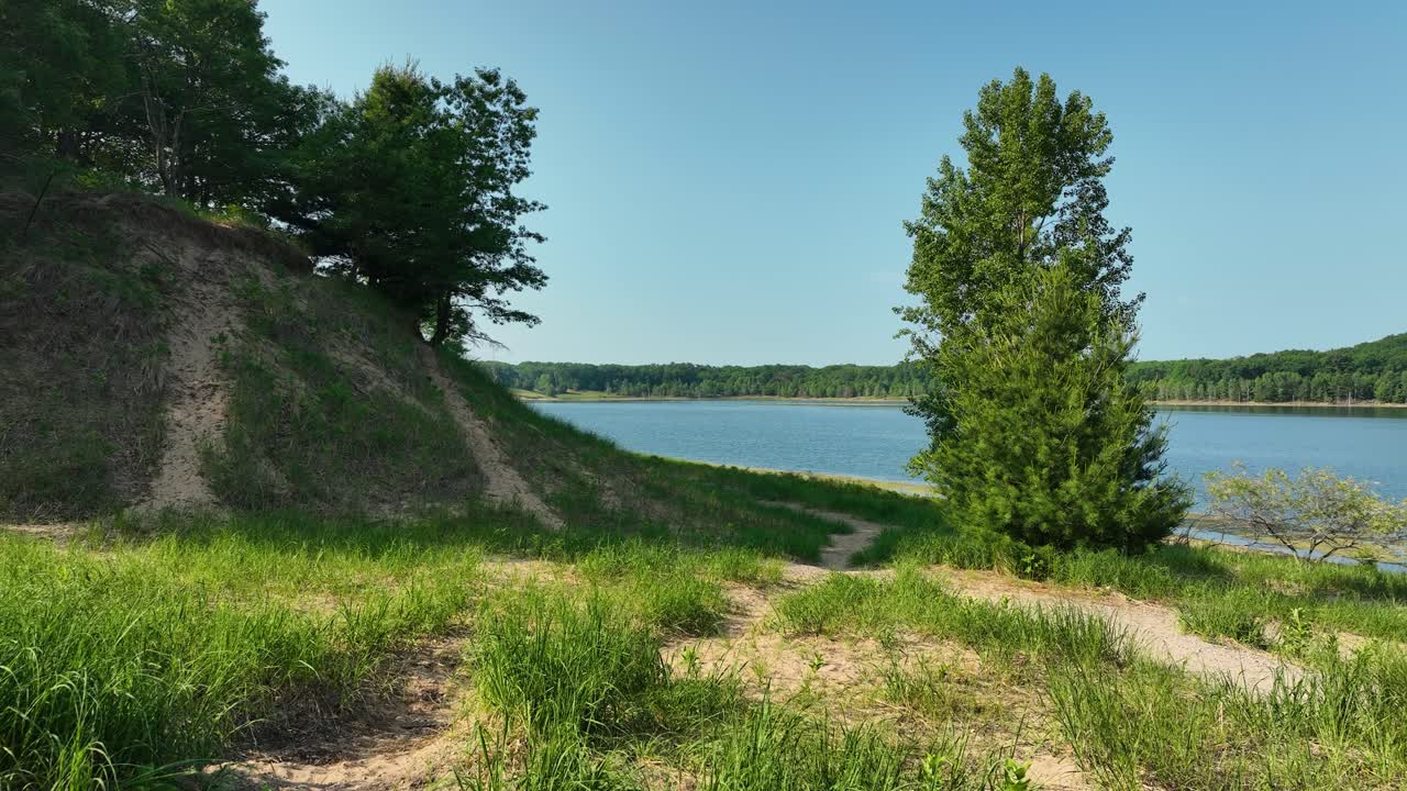 Low shot - still over an on site hiking trail.