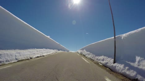 driving a car on a road in norway