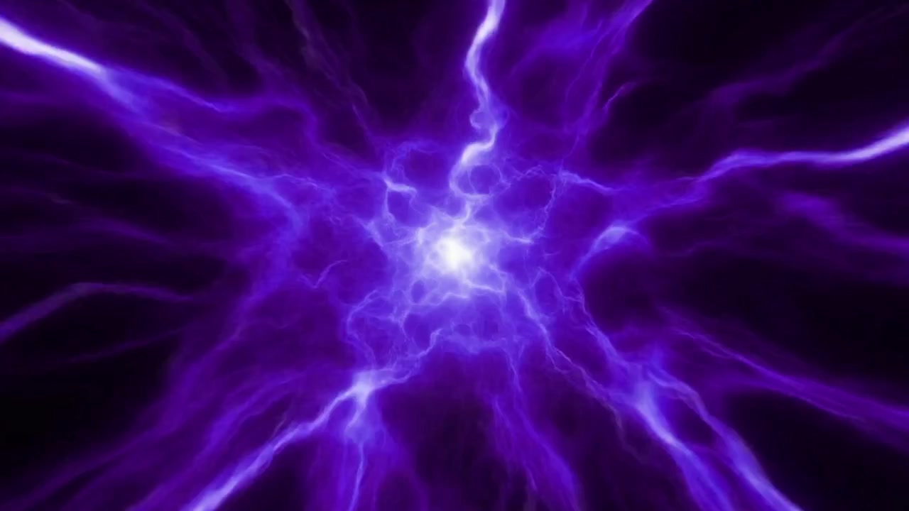 Portale di energia viola astratto con nucleo luminoso