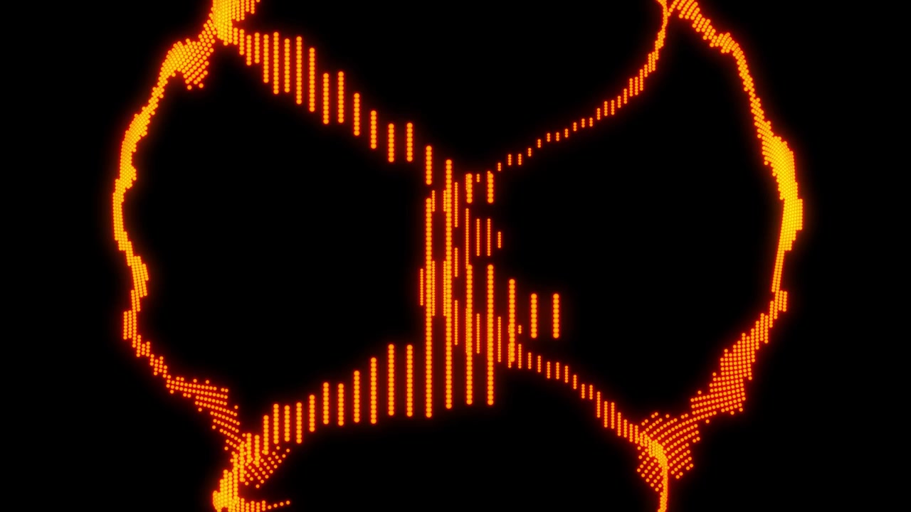 Particle diffusion scattering loop animation motion graphics