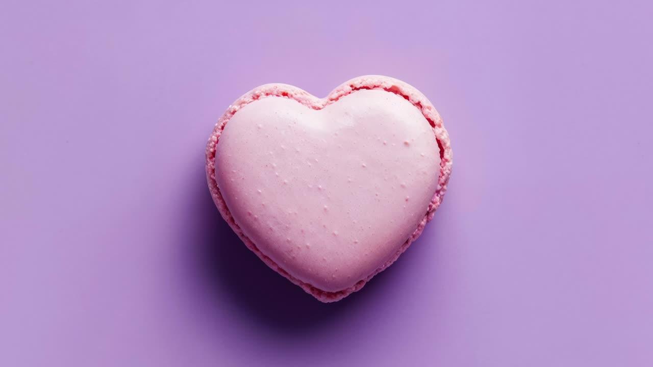 Heart-Shaped Pink Macaron