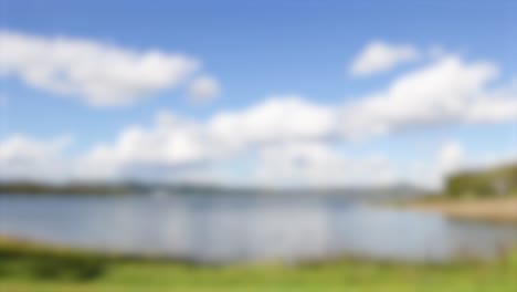 blurred lake and cloudscape