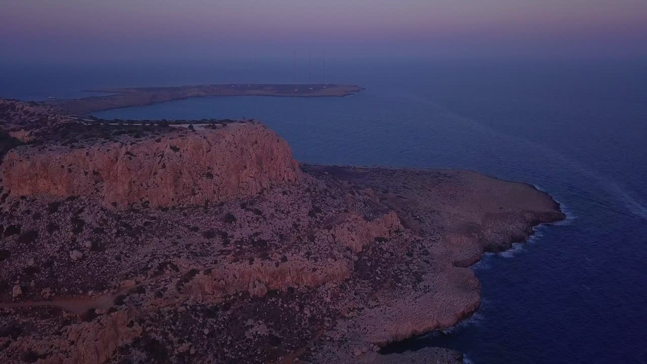 Beautiful landscape at sunset in Cyprus