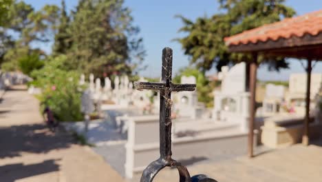 graves in an orthodox old cemetery