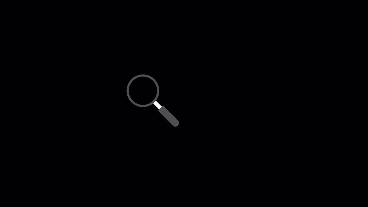 Animated Magnifying Glass with Question Mark Search Icon