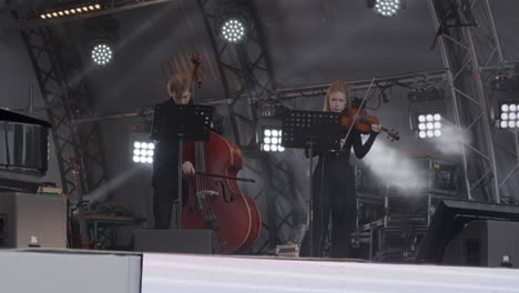 string quartet performance on stage