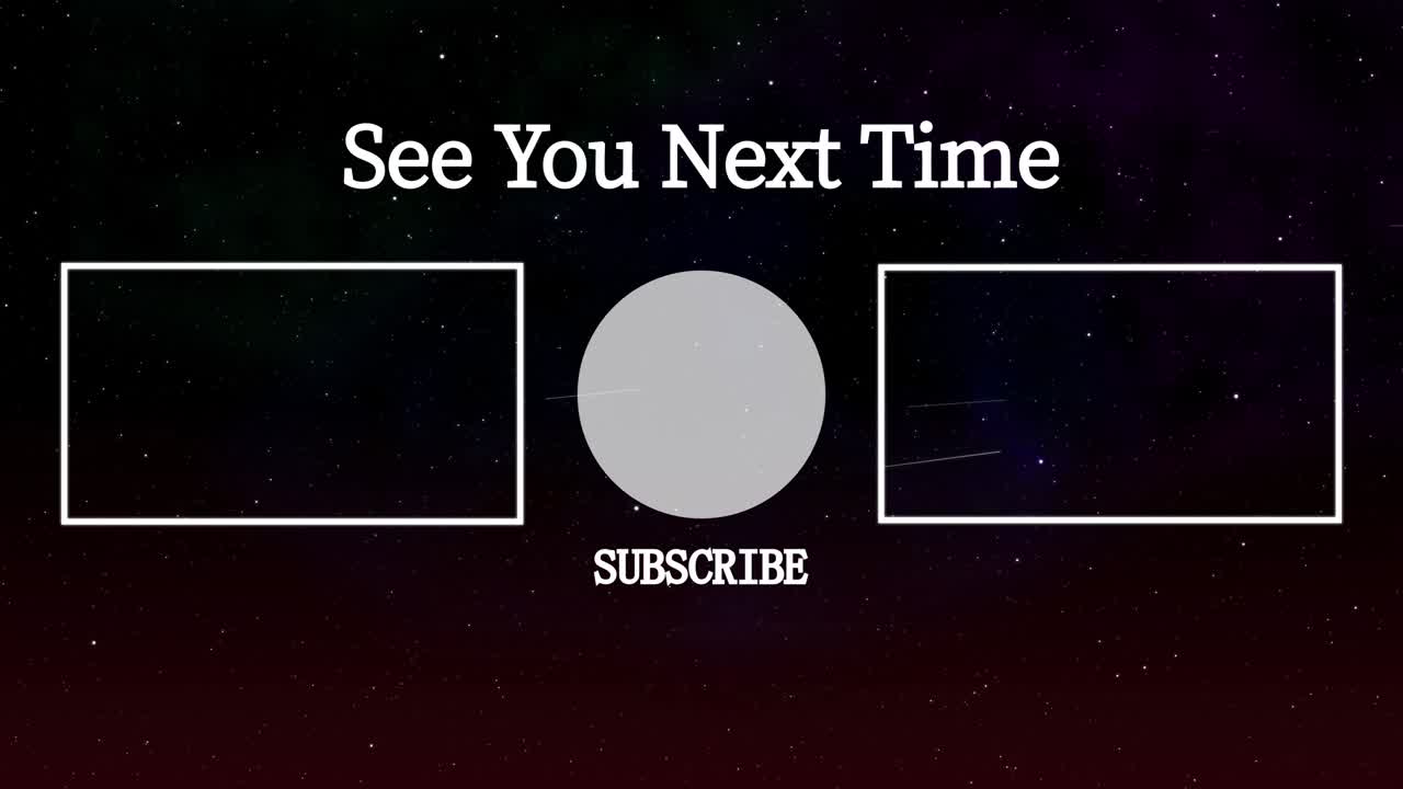 스페이스 갤럭시 엔드 카드 엔딩 스크린 모션 그래픽