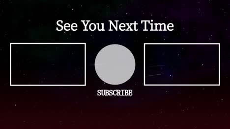 space galaxy end card ending screen motion graphics