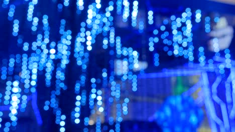 bokeh de iluminación azul desenfocado abstracto