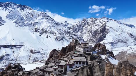 himalayan monastery in winter