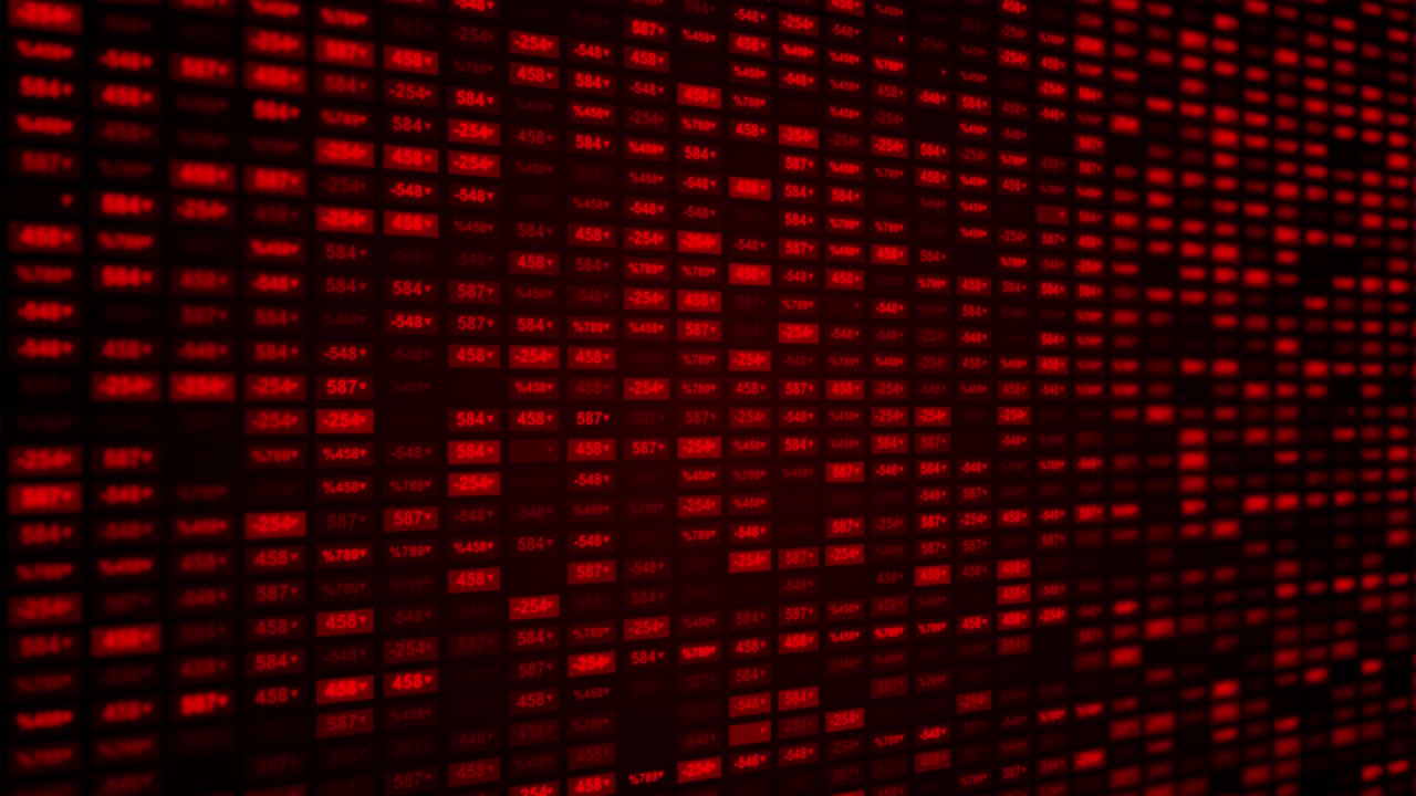 Red stock crisis finance concept economic crisis red background stock market down display stock