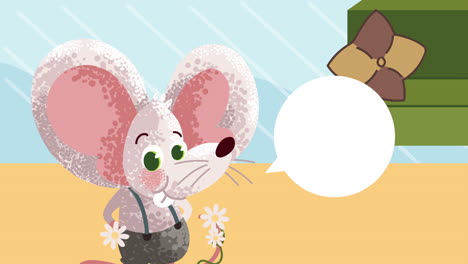 cute mouse comic character animation