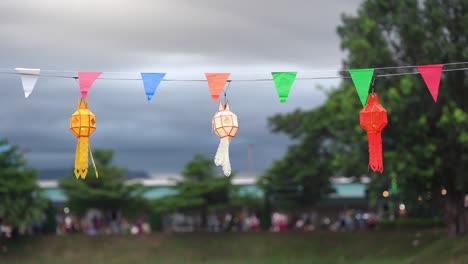 paper lantern on festival in country