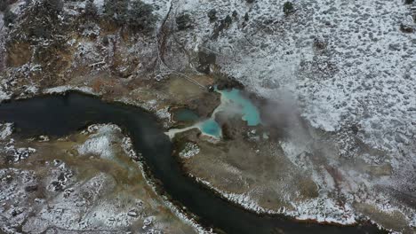 hot spring near mammoth lakes, california, usa