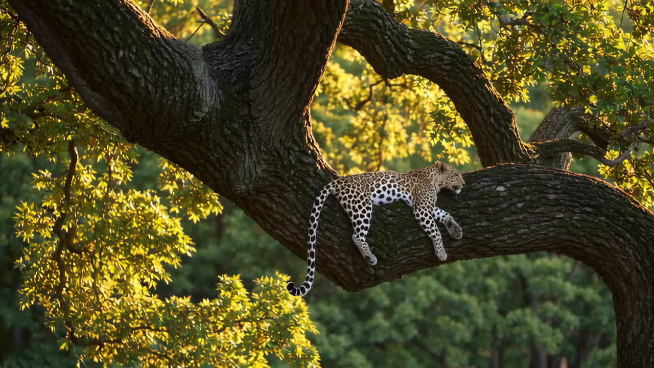 Leopard Resting in a Tree