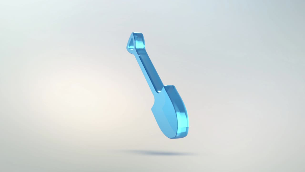 Animation of shovel icon with alpha channel. isolated hand tools spade