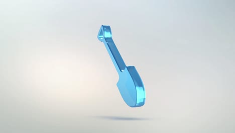 animation of shovel icon with alpha channel. isolated hand tools spade