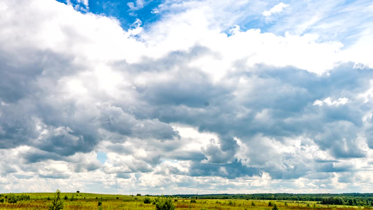 el lapso de tiempo nublado el cúmulo de nubes las olas del lapso del tiempo, el bucle de video