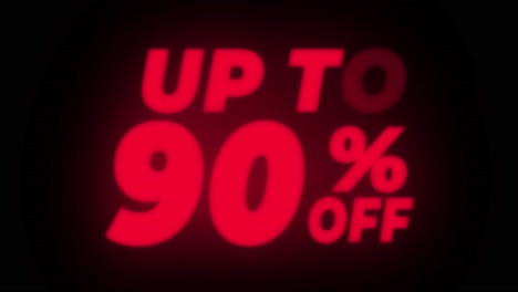 up to 90% off sale