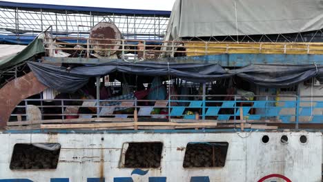 cargo boat on amazon river. amazonia. south america