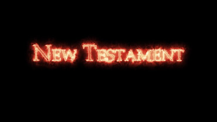 New Testament written with fire. Loop