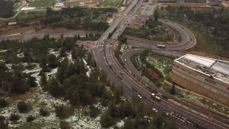 intersección de autopista de la ciudad nevada vista aérea