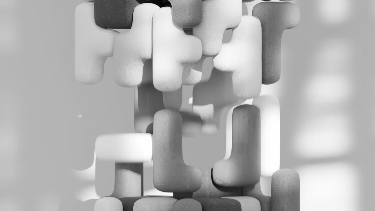 Abstract Geometric Shapes in 3D Rendering