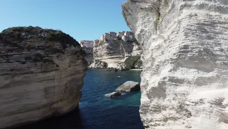 Flying-through-two-huge-rocks-to-the-city-of-bonifacio