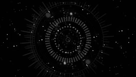 4k hud digital abstract technology background with glitter particle motion in a cyber space.
