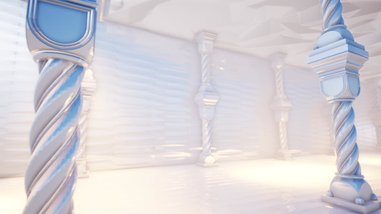 기둥이 있는 빈 복도 궁전