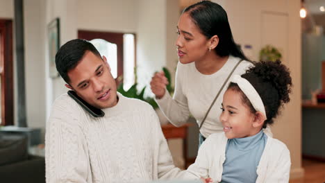 Remote-work,-family-and-man-with-girl-child