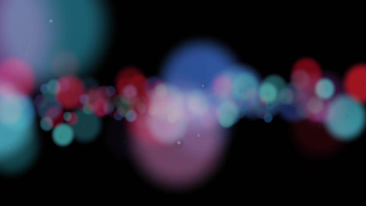 검은색 배경 위에 떨어지는 빛의 점의 애니메이션