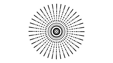 abstract white circular pattern is rotating, disco backdrop, signaling communications information, optical