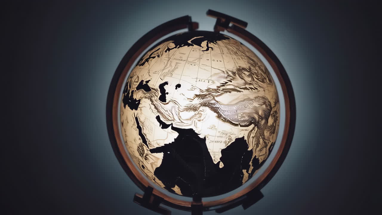 Vintage Illuminated Globe