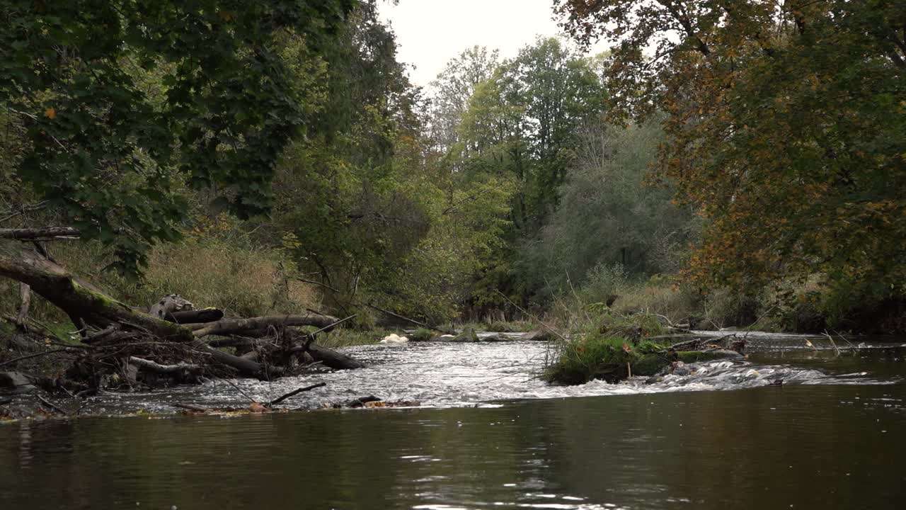 Il fiume è in piena a causa delle forti piogge