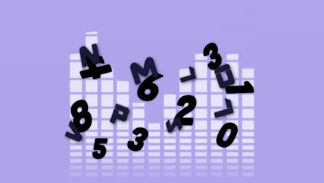 animación del procesamiento de datos financieros
