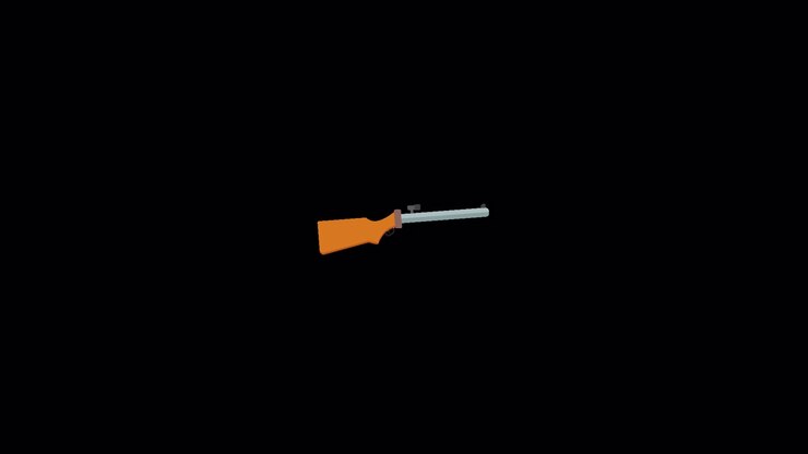 Cartoon Rifle Assembling and Disassembling Animation
