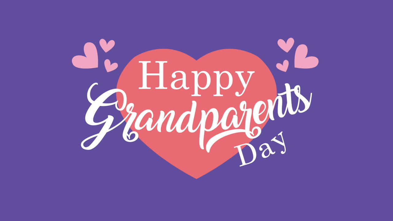 할아버지와 할머니의 날 축하 글자