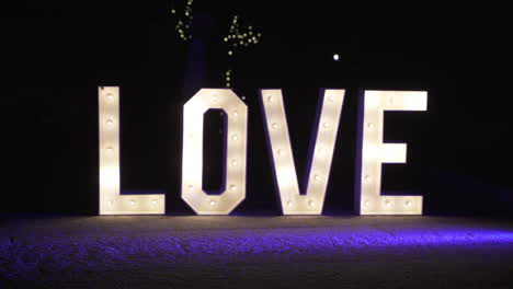 Yellow-Light-Up-Love-Sign-Wedding-Letters---Wide-static-shot