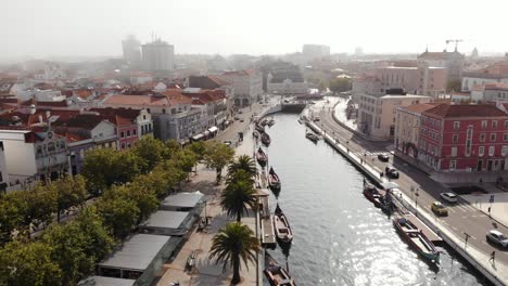 Canal-central-de-Aveiro-and-surrounding-area,-Portugal