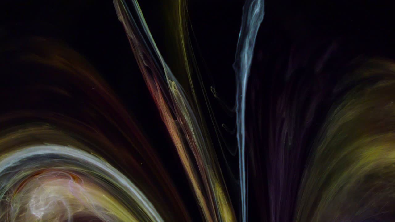 4K footage. Abstract Colorful Paint Ink Diffusion Psychedelic.