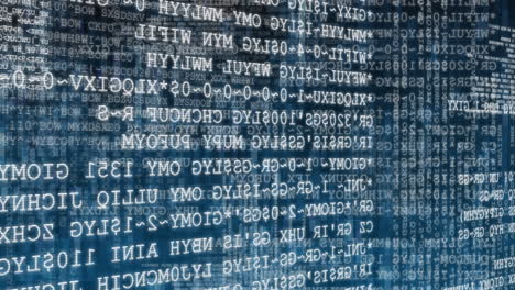 animazione dell'elaborazione dei dati digitali su sfondo blu